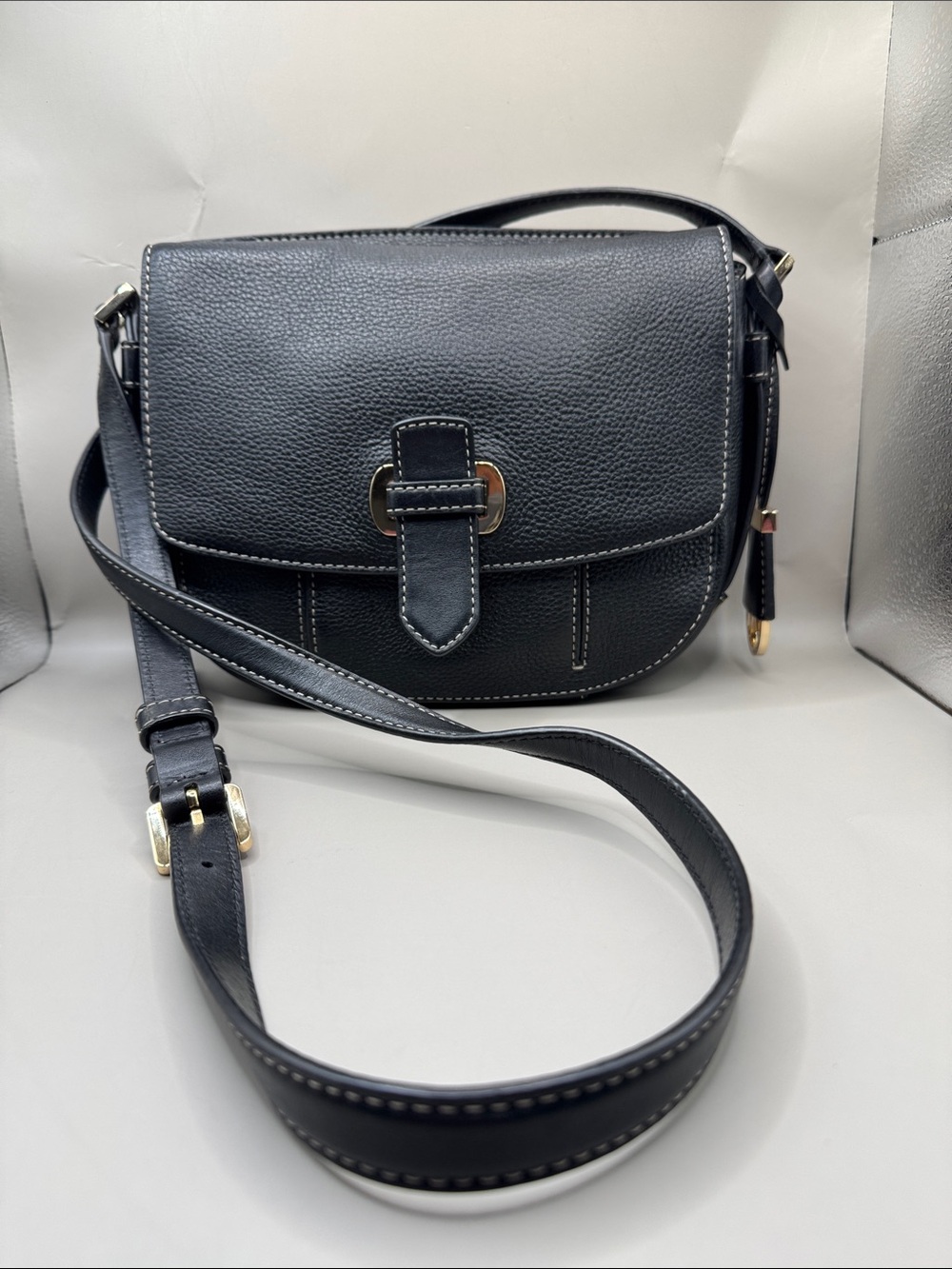 Michael Kors Romy Medium Leather Messenger  Bag